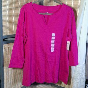 Duluth Trading Co Women's Pink Longtail Tee Tunic
